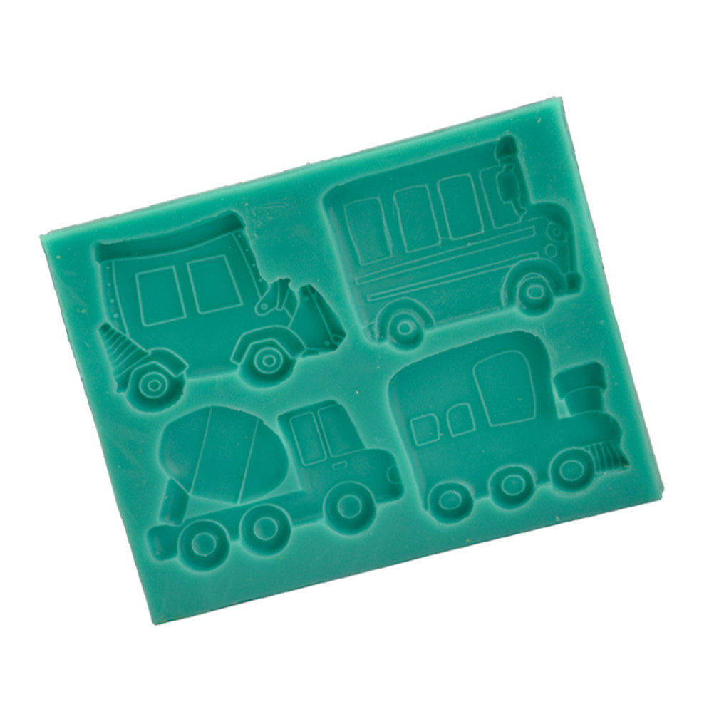Soap Making Homemade - 1個入りクリエイティブな車型シリコン製ベーキングモールド、自家製ケーキ、パン、チョコレート、石鹸作りに最適、お手入れ簡単、再利用可能な家庭用ケーキ型