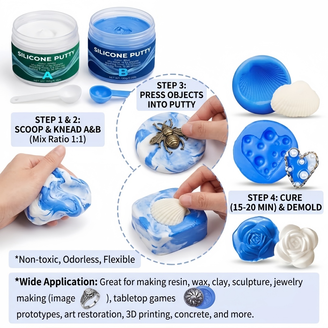 シリコーンパテ型作成用品 石膏キャンドル石鹸型用に簡単に成形 - Soap Making Organic のレビューと価格