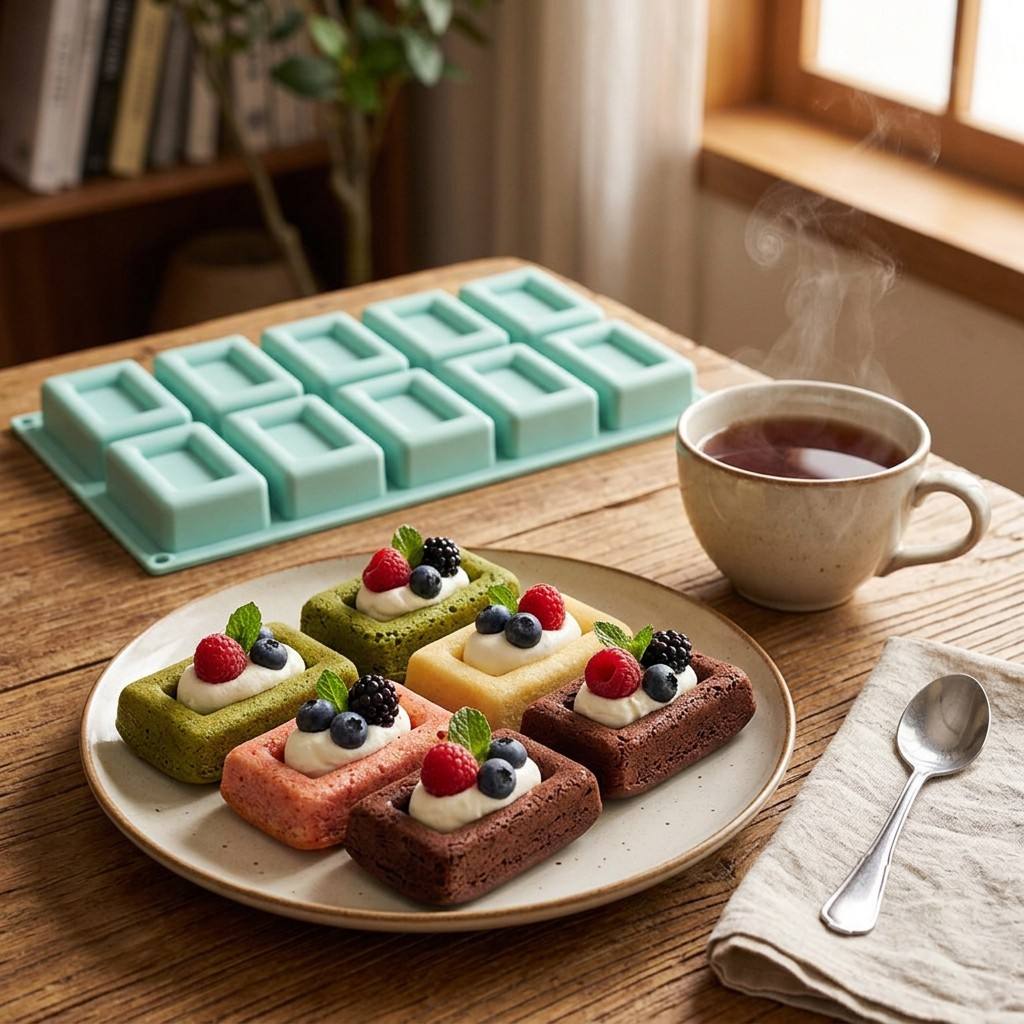 ノンスティック10穴長方形シリコン製ベーキングモールド、フレ - Soap Making Diy のレビューと価格