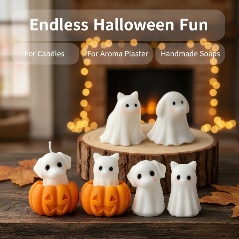 新しいDIYハロウィン多用途シリコンモールド、かわいい子犬・ - Soap Making Diy のレビューと価格
