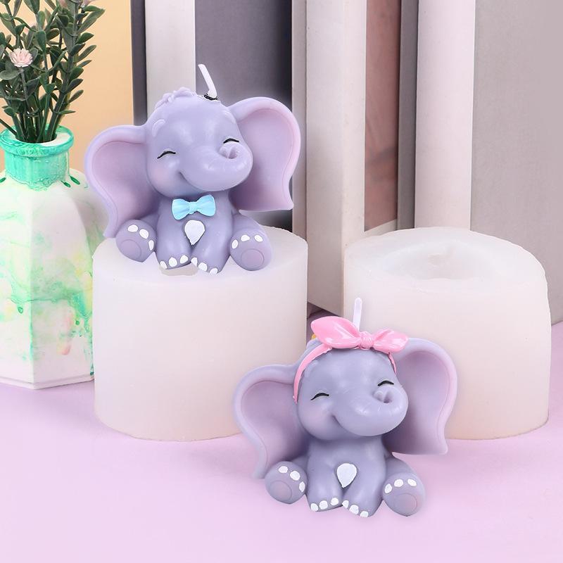 かわいい3D象型シリコンキャンドルモールド、簡単リリース、再 - Soap Making Organic のレビューと価格