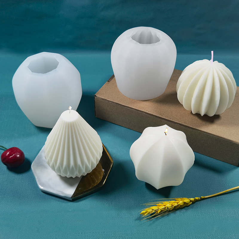 3Dシリコンキャンドル型 幾何学模様 シリコンモールド DI - Soap Making Homemade のレビューと価格