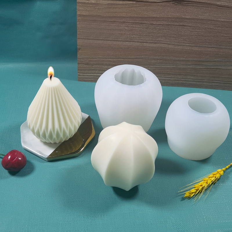 3Dシリコンキャンドル型 幾何学模様 シリコンモールド DI - Soap Making Homemade のレビューと価格