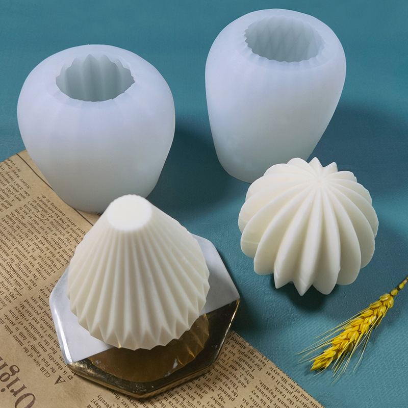 3Dシリコンキャンドル型 幾何学模様 シリコンモールド DI - Soap Making Homemade のレビューと価格