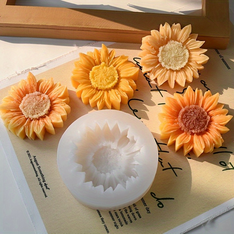 鮮やかな3Dひまわりシリコンモールド（キャンドル＆ソープ用） - Soap Making Organic のレビューと価格