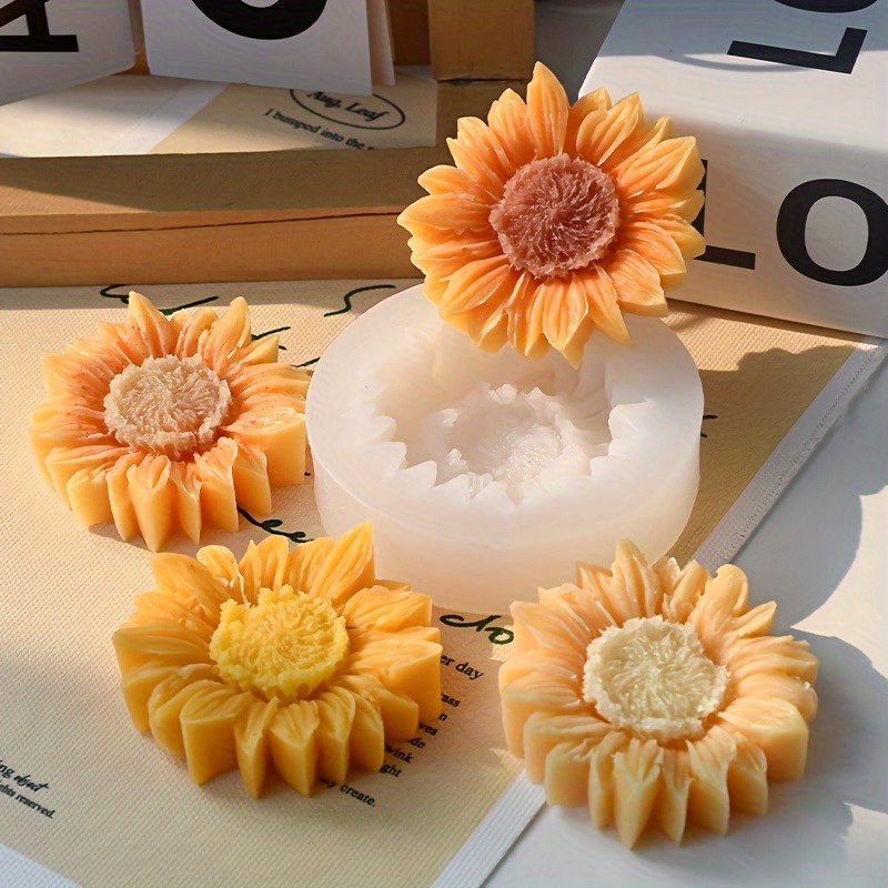 鮮やかな3Dひまわりシリコンモールド（キャンドル＆ソープ用） - Soap Making Organic のレビューと価格
