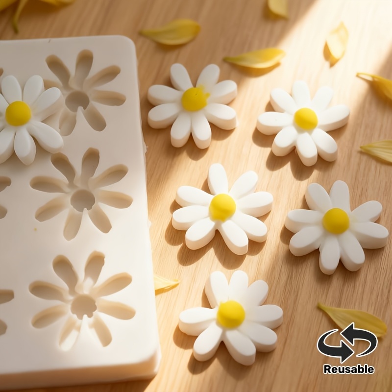 1pc 3D デイジーひまわりシリコンモールド石鹸キャンドル - Soap Making Organic のレビューと価格