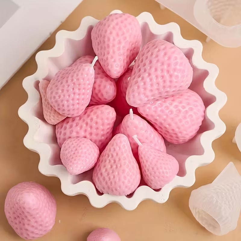イチゴシリコンキャンドルモールド DIY アロマセラピー石鹸 - Soap Making Organic のレビューと価格