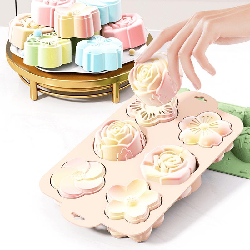 SUフラワーシリコンモールド、6つの異なる花の形のベーキング - Soap Making Homemade のレビューと価格