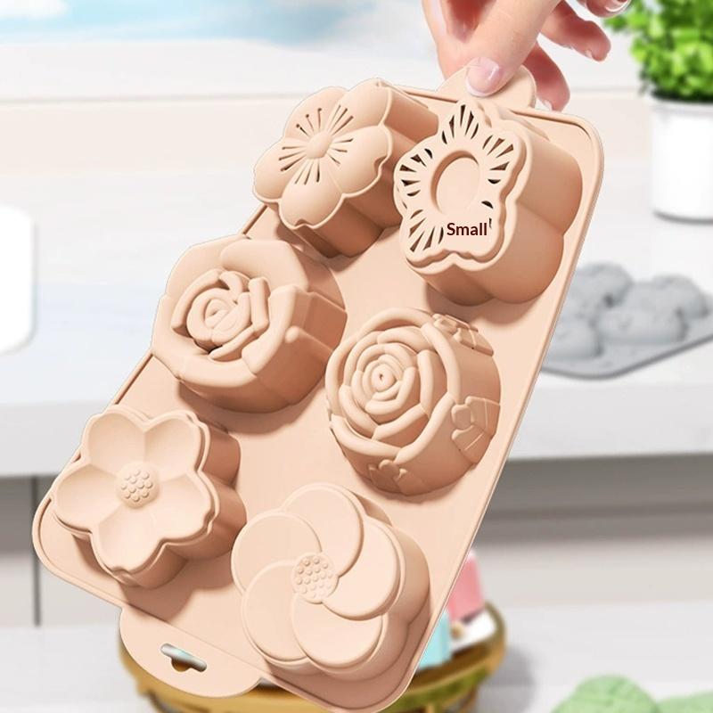 SUフラワーシリコンモールド、6つの異なる花の形のベーキング - Soap Making Homemade のレビューと価格