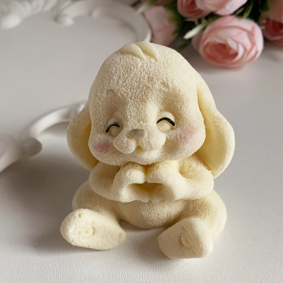 表現豊かな目とふわふわの耳が付いた愛らしいウサギの樹脂シリコ - Soap Making Organic のレビューと価格