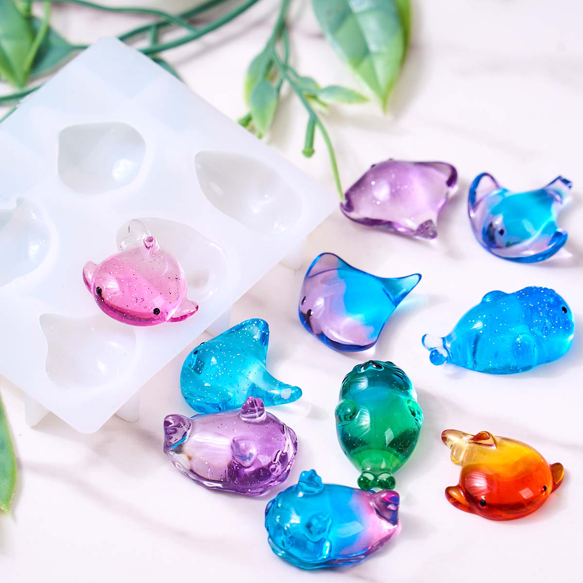3Dヒーリング可愛いマンタ鯨シリコンモールドDIYキーホルダ - Soap Making Diy のレビューと価格