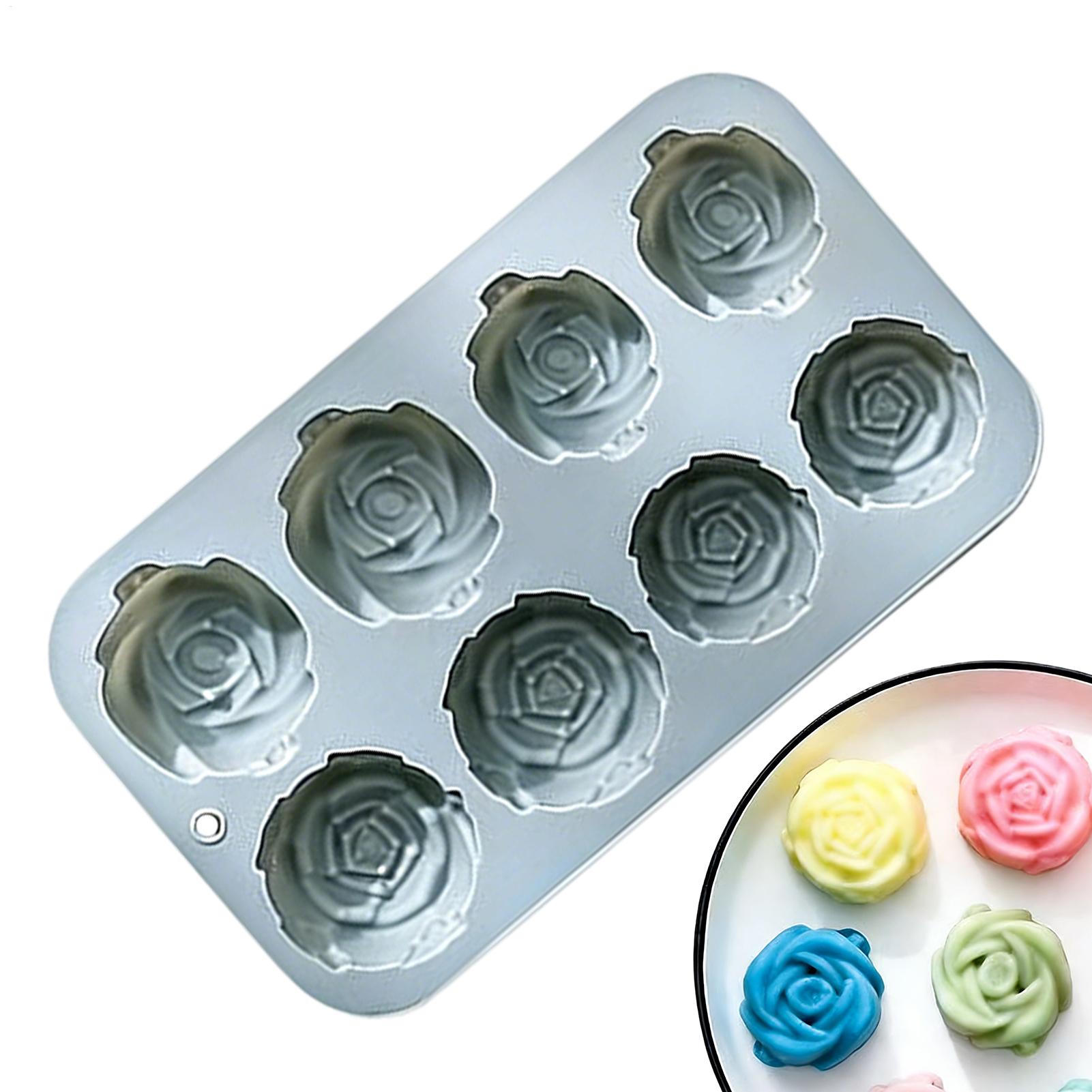 8穴ローズフラワーシリコンモールド手作り石鹸キャンドルシリコ - Soap Making Diy のレビューと価格