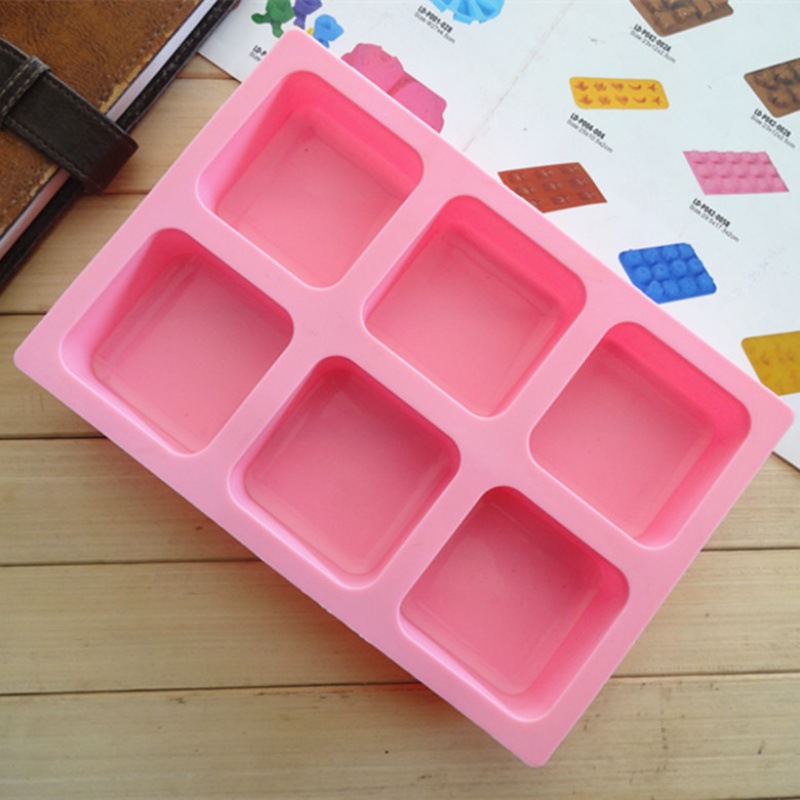正方形のシリコンケーキ型シリアル型ムースチーズチョコレート石 - Soap Making Diy のレビューと価格