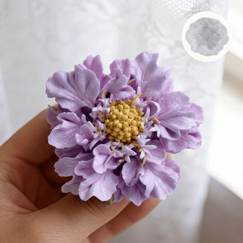1つの夢のような青い鉢植えの花のシリコンモールド、DIYアー - Soap Making Organic のレビューと価格