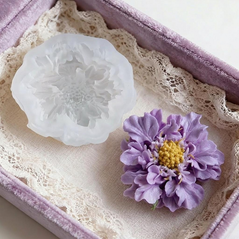 1つの夢のような青い鉢植えの花のシリコンモールド、DIYアー - Soap Making Organic のレビューと価格