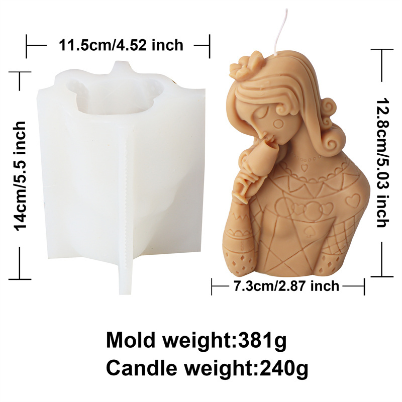 3D抽象的な男女がカップでキスをするシリコンキャンドルモール - Soap Making Jar のレビューと価格