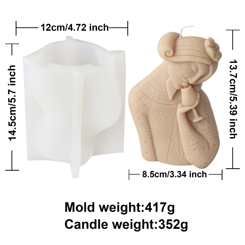 3D抽象的な男女がカップでキスをするシリコンキャンドルモール - Soap Making Jar のレビューと価格