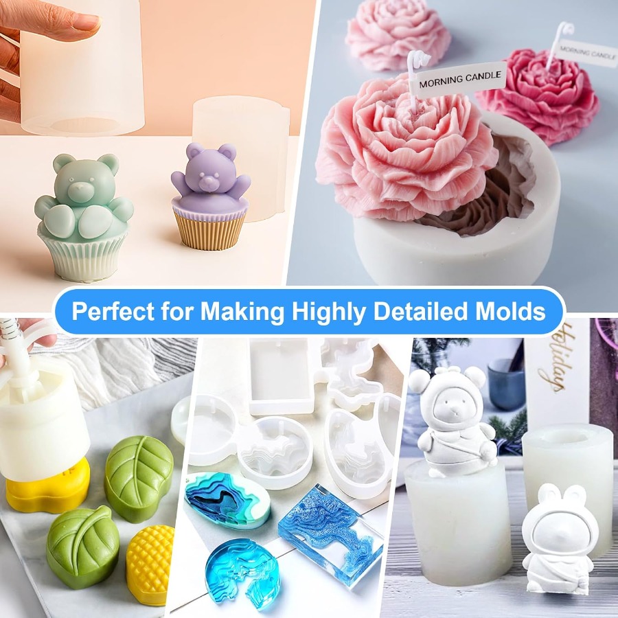 シリコンモールド作成キット、38.8オンスの15A弾性液状シ - Soap Making Organic のレビューと価格